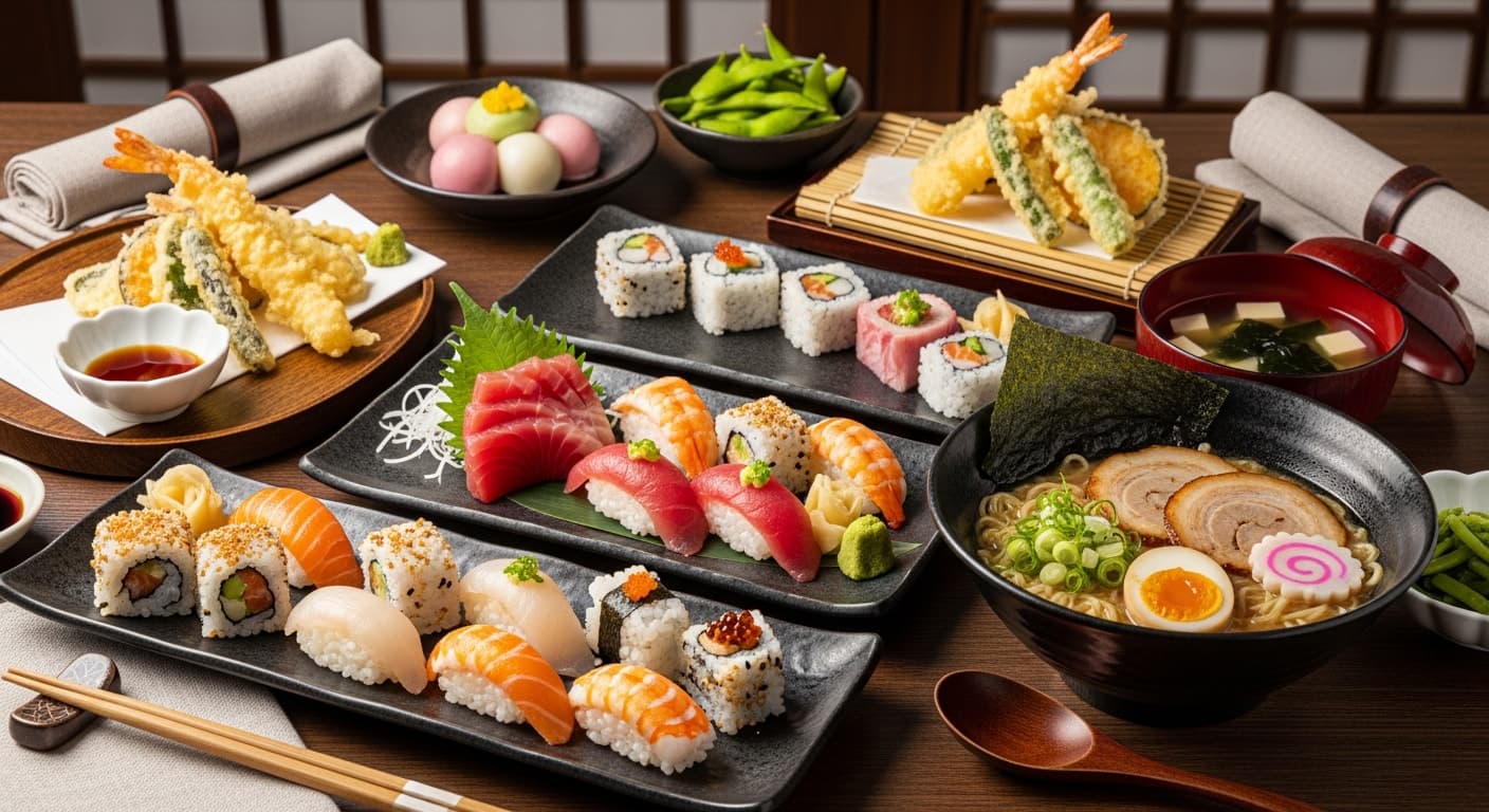 A montage of authentic Japanese local dishes from across Japan